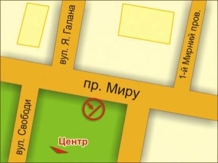 Билборд A в Хмельницком пр. Миру, 82 схема