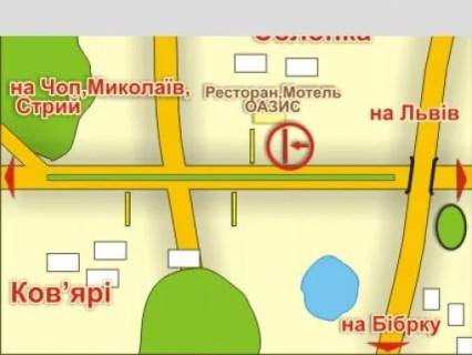 Билборд A в Львове с. Солонка (напрямок до Чопа), місце 3 схема