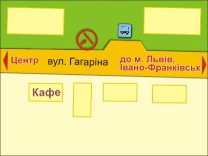 Билборд B в Черновцах вул. Гагаріна, 57 схема