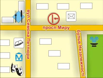 Ситилайт A в Львове пр. Миру, 9, місце 2 схема