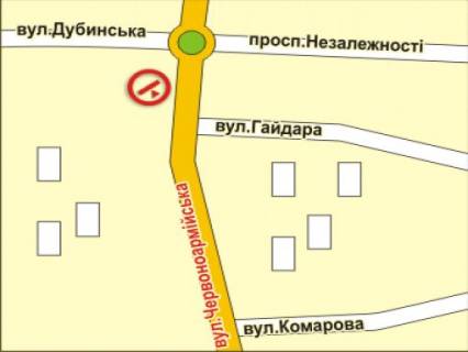 Білборд, Бігборд (Борд)  B у Чернівцях вул. Героїв Майдану, 194 схема