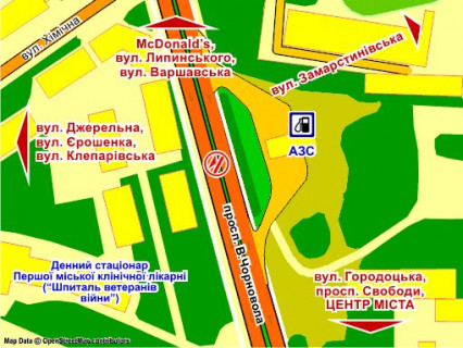 Сітіскролл Р/П у Львові пр. Чорновола (навпр. АЗС "Львів-Петроль", на р/с, до центру), пакет скролл 2 схема