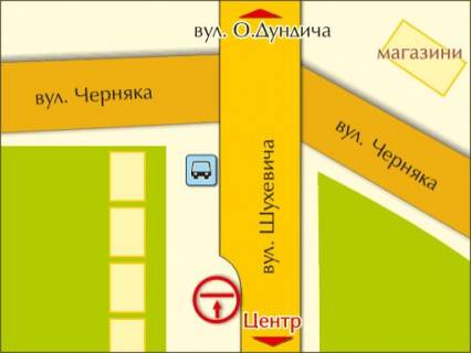 Билборд B в Ровно вул. Шухевича, 2 схема