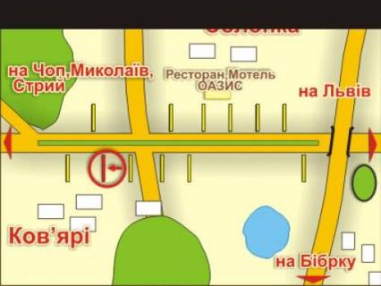 Билборд B в Солонке с. Солонка (напрямок до Чопа), місце 8 схема