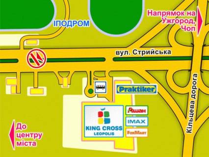 Білборд, Бігборд (Борд)  Р/П у Львові вул. Стрийська, 179 (навпроти Іподрому, на р/с, до центру), місце 2 схема