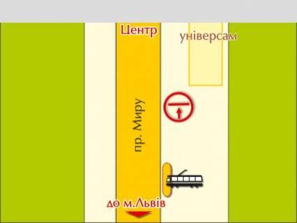 Видеоборд B у Житомирі вул. Велика Бердичівська, 54, розмір 2,3 х 3,2 м екран - 563641 схема