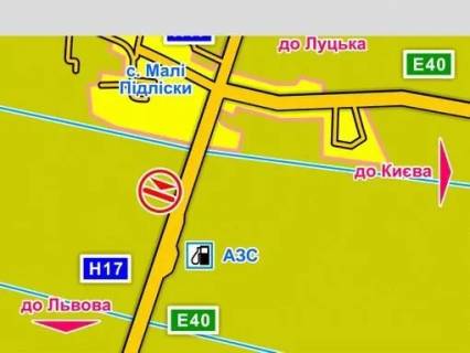 Білборд, Бігборд (Борд)  A у Львові с. Малі Підліски (Київська траса, напрямок до Львова), конструкція |, 5х12 м схема