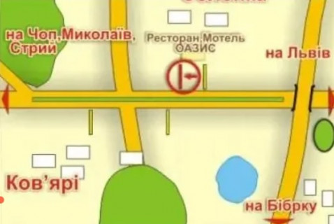 Білборд, Бігборд (Борд)  A у Солонці с. Солонка (напрямок до Чопа), місце 4 схема
