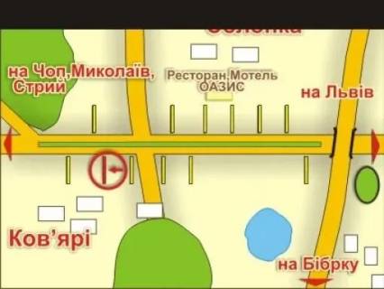 Білборд, Бігборд (Борд)  B у Львові с. Солонка (напрямок до Чопа), місце 8 схема