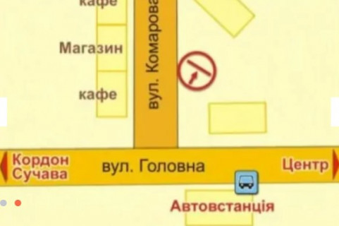 Билборд A в Черновцах вул. Комарова, 6 схема