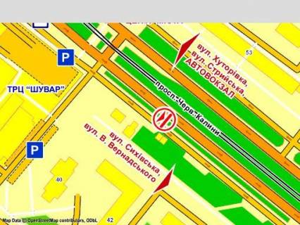 Видеоборд A в Львове пр. Черв. Калини – вул. Козловського, (ТРЦ Шувар ), розмір 2,3 х 3,2 м, екран - 563613 схема