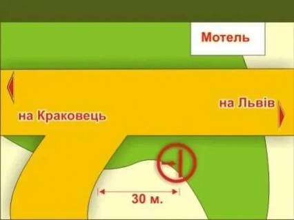 Билборд A в Львове с. Рясне-Руське (з Краківця), 4х8 м  ( напрямок до Львова) схема