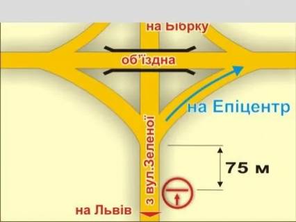 Білборд, Бігборд (Борд)  A у Львові с. Пасіки-Зубрицькі (з вул. Зеленої, у напрямку до об'їзної) схема