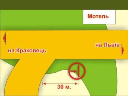 Білборд, Бігборд (Борд)  A у Львові с. Рясне-Руське (з Краківця), 4х8 м  ( напрямок до Львова) схема