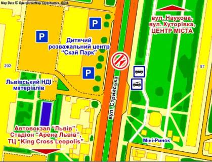 Призма + в Львове вул. Стрийська, 202 (до центру), призма 2 - 82583 схема