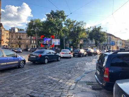 Видеоборд A в Львове пл. Франка (на острівці), розмір 2,3 х 3,2 м екран - 563418 фото 1