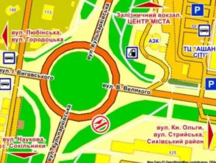 Скролер, Скрол A у Львові вул. Кульпарківська – В. Великого, справа, розмір 2,3 х 3,2 м скрол - 658778 схема