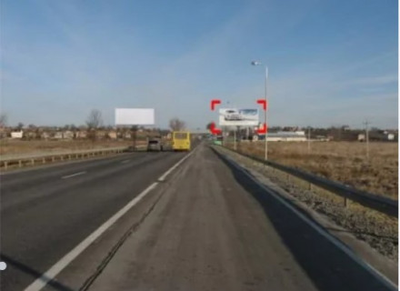 Билборд A в Малых Подлесках с. Малі Підліски (Київська траса, напрямок до Києва), конструкція ||, 5х12 м фото 1