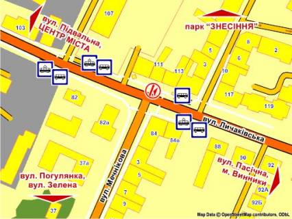 Ситилайт A в Львове пер. вул. Личаківська -вул. Мечнікова схема