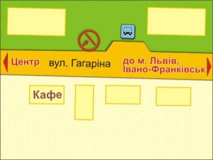 Билборд B в Черновцах вул. Гагаріна, 57 схема