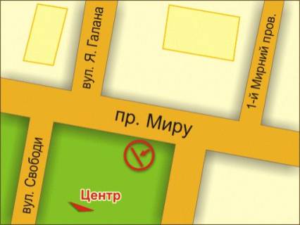 Билборд B в Хмельницком пр. Миру, 82 схема