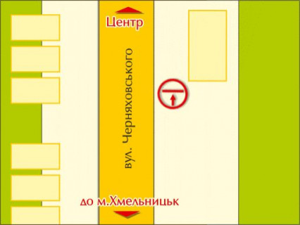 Билборд A в Житомире вул. Черняховського, 101 схема