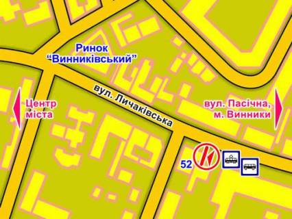 Билборд B в Львове вул. Личаківська, 52, 3х4 м схема