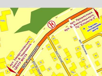 Видеоборд A в Львове вул. Липинського, - вул. Сінна, 30,  розмір 2,3 х 3,2 м  екран - 563627 схема