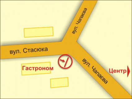 Билборд A в Черновцах вул. Небесної Сотні (Стасюка) схема