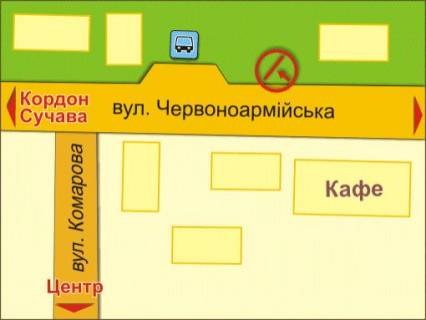 Білборд, Бігборд (Борд)  A у Чернівцях вул. Героїв Майдану (Червоноармійська), 242 схема