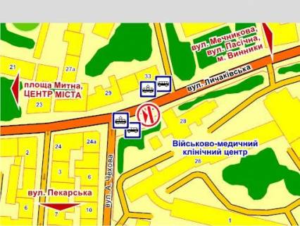 Видеоборд A у Львові вул. Личаківська – Чехова, розмір 2,3 х 3,2 м екран - 563444 схема