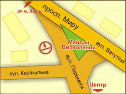 Билборд A в Житомире Майдан Визволення, 8 схема