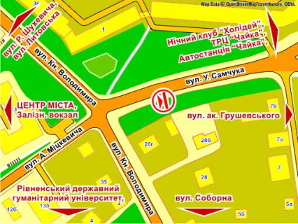 Билборд A в Львове вул. У.Самчука  (біля буд. 28 г) схема