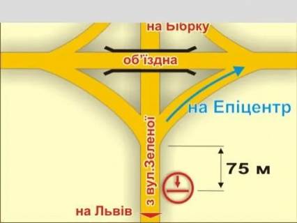 Білборд, Бігборд (Борд)  B у Львові с. Пасіки-Зубрицькі (з вул. Зеленої, у напрямку до міста) схема