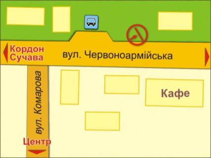 Билборд B в Черновцах вул. Героїв Майдану, 242 схема