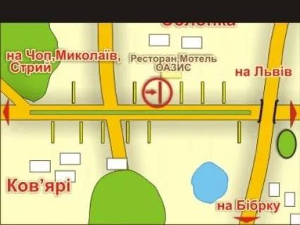 Билборд B в Львове с. Солонка (напрямок до Львова), місце 4 схема