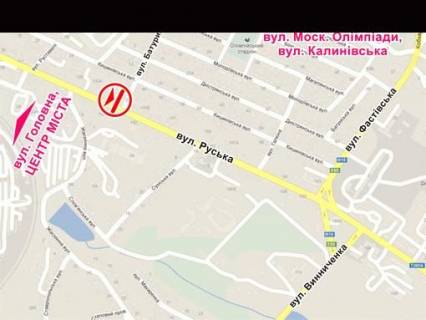 Білборд, Бігборд (Борд)  B у Чернівцях вул. Руська – Батуринська схема