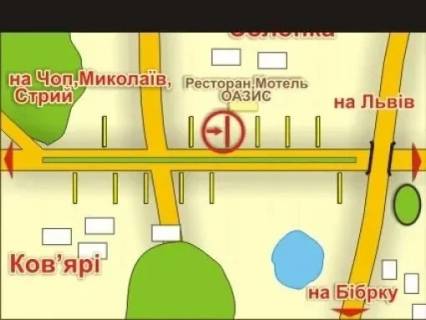 Билборд B в Львове с. Солонка (напрямок до Львова), місце 4 схема