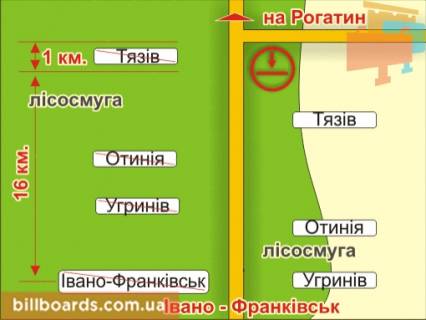 Нестандарт B у Тязів с. Тязів (напрямок на Рогатин), 4x8 м схема