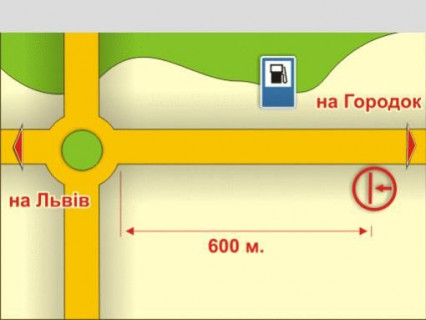 Білборд, Бігборд (Борд)  B у Львові с. Зимна Вода (на Городок), 4х8 м схема