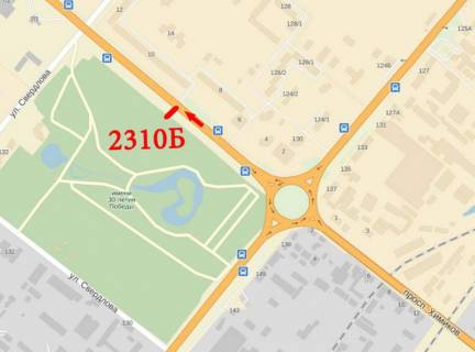 Билборд B в Черкассах ул.30 лет Победы, в сторону Епицентра  схема