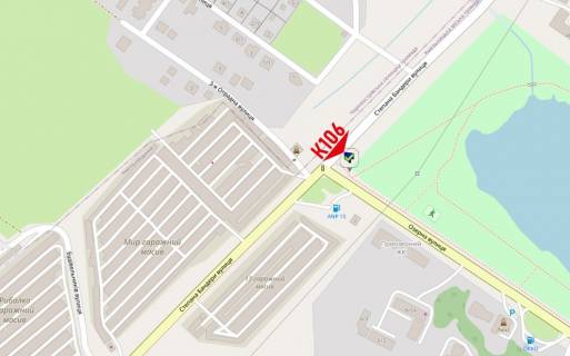 Билборд B в Хмельницком Озерная- вул. Ст. Бадери схема