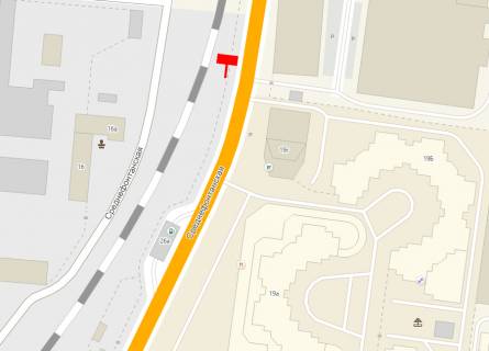 Білборд, Бігборд (Борд)  A у Одесі, 3x6  Среднефонтанская, 19-Г (напротив, Винфорт) схема