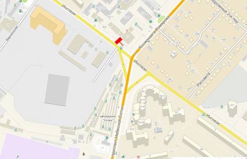 Билборд B в Одессе, 3x6x2  Інглезі вул. (колишня 25-Чапаєвська дивізія вул.) / Комарова вул., 12 схема