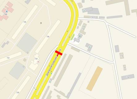 Билборд  в Одессе, 3x12x4  Палія вул. (колишня Дніпропетровська дорога), 156, на селище, правий схема