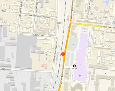 Билборд B в Одессе, 3x6x2  вул.Середньофонтанська 2 (Зал. Вокзал, ЖК Чудо Город,Фуршет,Синема Сити,Комфи,Розетка) схема