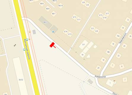 Білборд, Бігборд (Борд)  B у Одесі, 3x6  Каманина 3/14 (напротив) схема