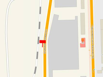 Билборд + в Одессе, 3x6x1  Ат.Головатого(напротив дома №161 по Черноморского Казачества) ПРАВЫЙ схема