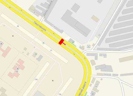 Білборд, Бігборд (Борд)  B у Одесі, 3x6x2  Днепропетровская дорога-Паустовского 31 Разделитель схема