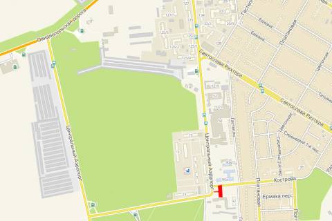 Билборд A в Одессе, 3x6x1  Центральний Аеропорт вул. / Кострова вул. схема